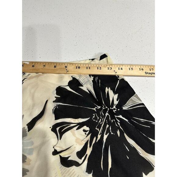 Talbots A Line Skirt Silk Floral Tropical Lined Sz 4 Knee Length garden girl - Picture 6 of 9